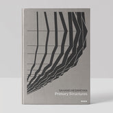 Cover of "Sahand Hesamiyan: Primary Structures" by Black Dog Online, showcasing abstract black geometric lines on a gray background, reminiscent of intricate patterns in Islamic and Persian architecture.